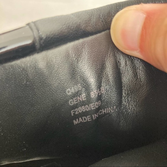 Coach Gene black leather heeled booties Sz 8.5 - Picture 8 of 10